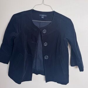 GAP Women's Black Blazer with Large Buttons